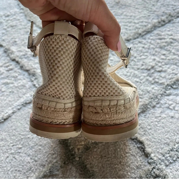 Vince Camuto Binettie Platform Espadrille cream ankle strap 10 - Picture 9 of 10